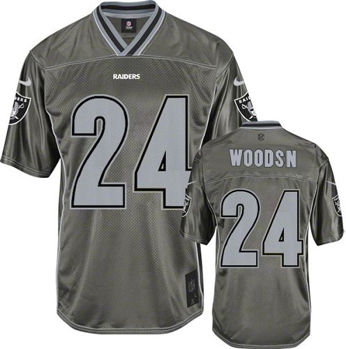 Youth Limited Charles Woodson Nike Jersey Grey - #24 Vapor NFL Oakland Raiders